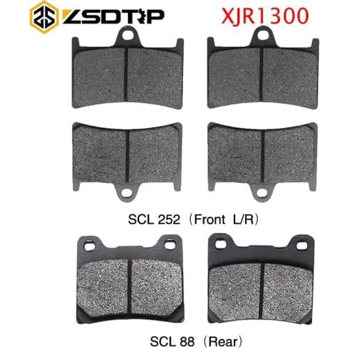 ZSDTRP Motorcycle Front Brake Pad and Rear Brake Pad 3 Pairs Set For Yamaha XJR1300 1999 2000 2001 Semi-Metal Brake Pad Racing