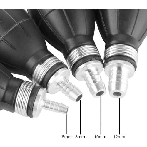 Portable Primer Bulb Hand Motorcycle Air Pumps Marine Aluminum Alloy Black 6mm Outboard Car-Styling Car Accessories Bulb Hand