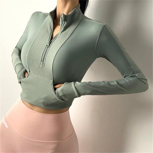 Vital Seamless Long Sleeve Crop Top Yoga Top Sportswear Gym Workout Short Sleeve Shirts Padded Push Up Sports Bra Workout Tops