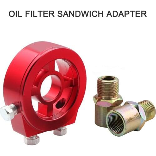Universal Car Oil Filter Cooler Sandwich Plate Adapter for Oil Temperature & Oil Pressure Car Accessories