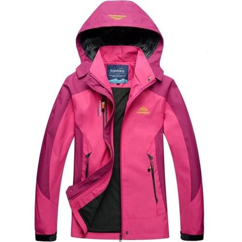 Womens Windbreaker Waterproof Jacket Women Breathable Casual Coat Outwear Hooded Jackets Outdoors Tourism Female Sportswear 4XL