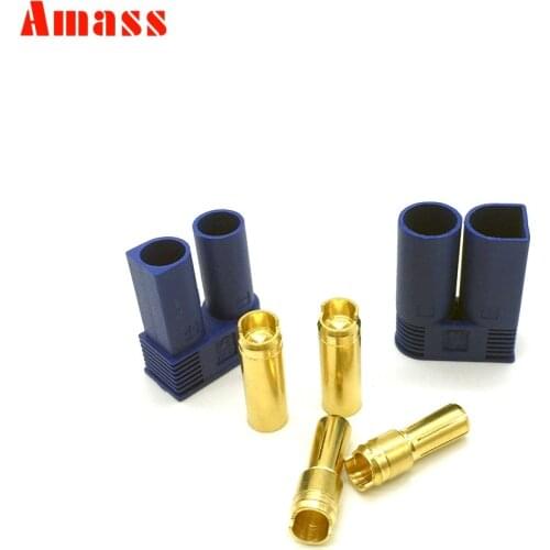 1 Pairs Amass EC5 Plug Male and Female 6mm golden Plated Bullet Connector for RC ESC Battery