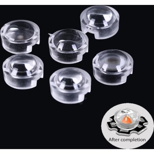 10PCS/lot 13mm IR Lens 15 30 45 60 90 100 Degree Needn't Holder For 1W 3W 5W High Power LED Diode Convex Reflector Collimator