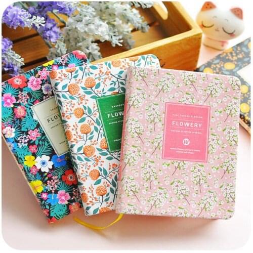 2020 Kawaii Floral Flower Schedule Yearly Diary Weekly Monthly Planner Organizer PU Leather Notebook A5 A6 Agendas