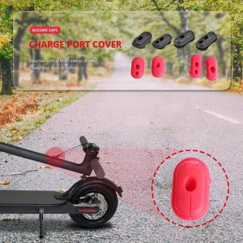 4Pcs/set Electric Scooter Dust Plug Scooter Silicone Wire Plugs Charging Port Cover Cap Case For Xiaomi M365 Pro2 Scooter Parts