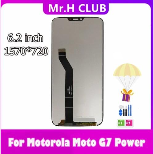 6.2" Tested LCD For Motorola Moto G7 Power XT1955-5 XT1955-6 LCD Display Touch Screen Digitizer Assembly Replace Free Shipping