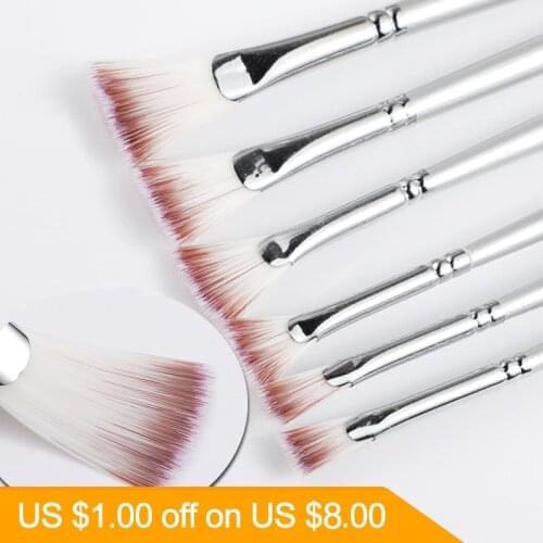 6pcs Sector Oil Painting Brush DIY Drawing Art Supplies Oil Drawing Brush Watercolor Painting Pen Gouache Acrylic Painting Pen