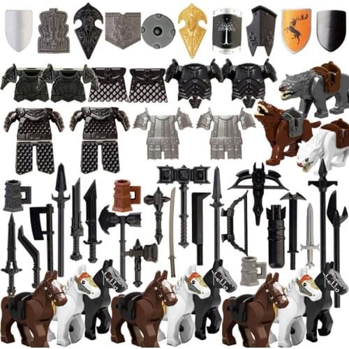 67Pcs Custom Medieval Ancient Ancient Rome Greek Egypt Style Building Block Figure Weapon Helmet Armor Kit Military Blocks Set