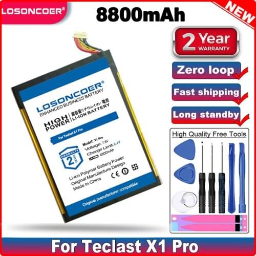 LOSONCOER 8800mAh Good Quality Battery for Teclast X1 Pro Tablet PC P3362160