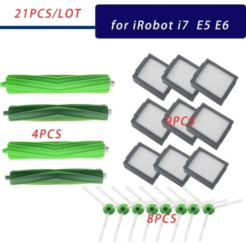 Accessories Brush Roll Side Brush Hepa Filter for iRobot Roomba i7 E5 E6 I Series Robot Vacuum Cleaner Replacement Spare Parts
