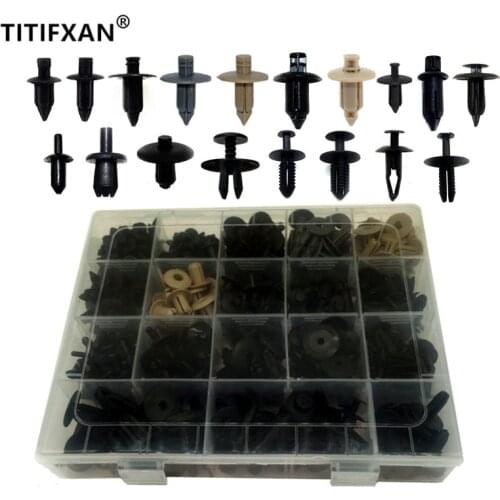 Car Bumper Fender Trunk Push-in Beige Gray Plastic Fasteners With Box Clips Kit 5mm 6mm 7mm 8mm Hole Plug-in Rivet Repair Set