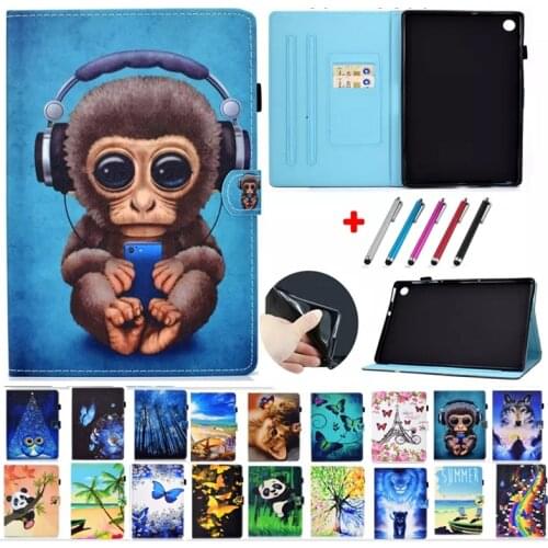 Animal Tablet Funda For Lenovo Tab M10 Case 10.1 TB X505F X505X X505L X605F Stand For Lenovo M10 Plus 10.3 Case X606F X606X Kids