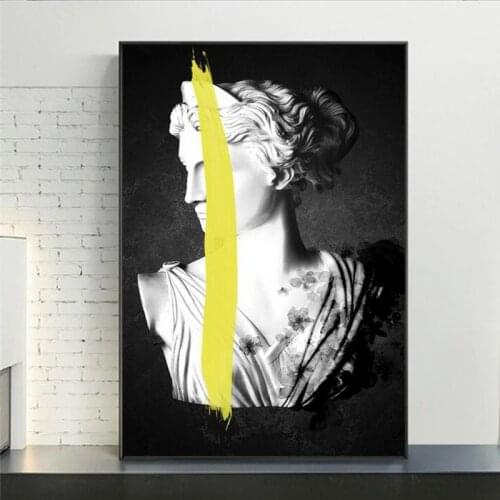 Black White Sculpture of Artemis Goddess Canvas Art Posters and Prints Ancient Greek Paintings Nordic Art Picture for Home Decor