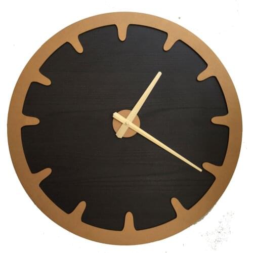 North Designed Tuşpa Gold Bar Decorative Wall Clock 48 Cm