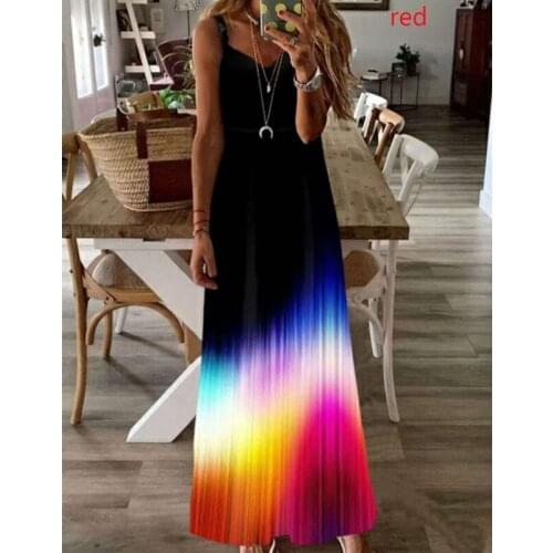 Ankle length sleeveless summer dress women pullovers unique loose streetwear vestidos de mujer casual dresses woman robe