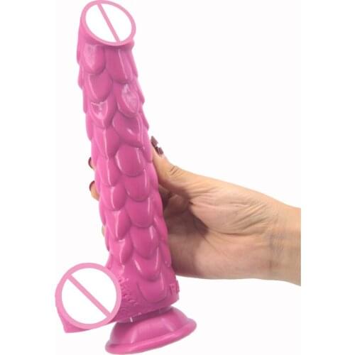 Long Silicone Dildo With Suction Cup Fish Scale Texture Realistic Penis Sex Toys For Women Butt Plug Anal Dildo Sex Shop