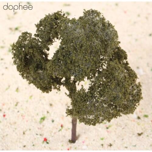 Dophee 1pcs Model Tree Ho Scale 12cm Miniature Sand Table Model Landscape Railroad Layout