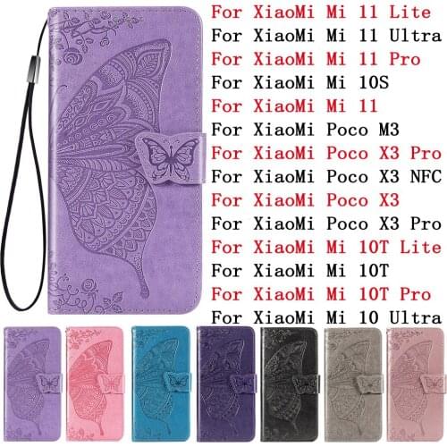 Sunjolly Leather Case Flip Card Wallet Stand Cover for XiaoMi Mi 11 10T 10 Pro Lite Ultra 10S 10T Poco M3 X3 NFC Pro