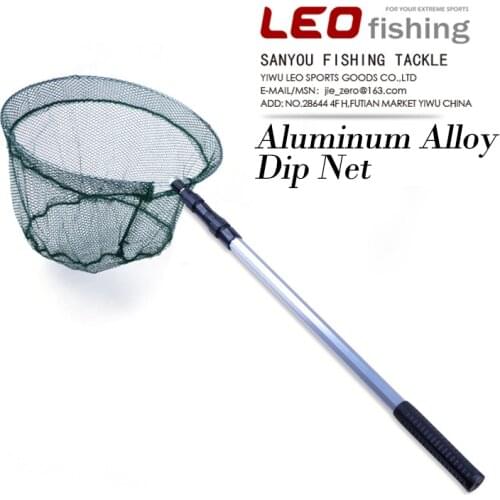 Leo Telescoping Foldable Landing Net Pole Folding Landing Net For Fly Fishing Aluminum Alloy 135/65cm Retractable Fishing Net