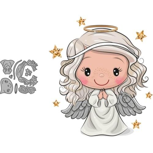 Praying Angel Girl Metal Cutting Dies New Diy Emboss Stencil Scrapbooking Dies For Card Making