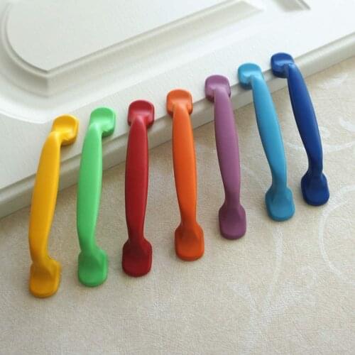 3.75" Colorful Drawer Knobs Kitchen Cabinet Handle Door Handle Dresser Knobs Kids Blue Furniture Hardware White Green 96 mm