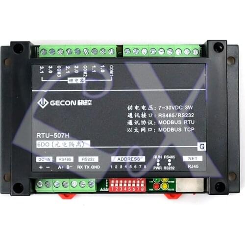 6DO normally open relay control output module 220V 5A contact capacity device Modbus RTU&TCP Ethernet RS485 RS232