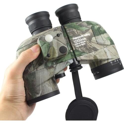 NEW 10X50 Military Binoculars Compass Ranging Azimuth Waterproof Outdoor Camping Hunting Low Light Level Night Vision Telescope