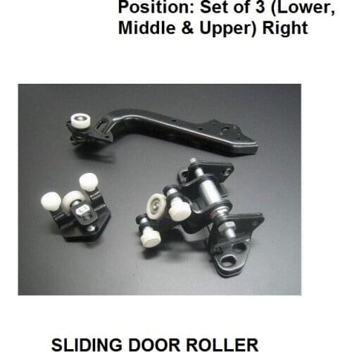 SET OF 3 RIGHT SIDE SLIDING DOOR ROLLER COMPLETE NEW FOR MERCEDES SPRINTER 2006