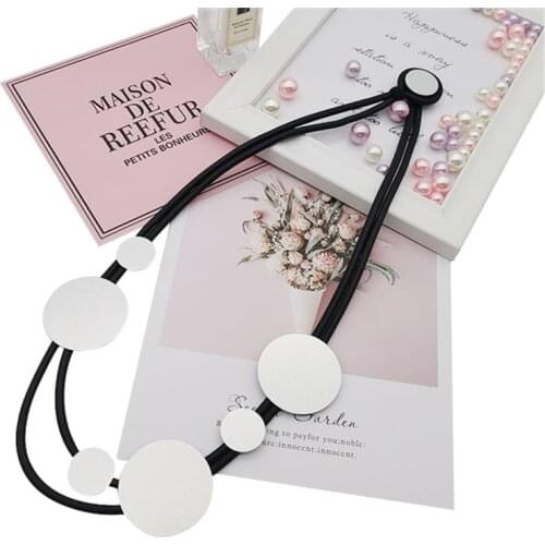 Handmade Gold Silver Color Metal Short Necklace For Women Fashion Black Rubber Rope Statement Necklaces Jewelry Accessories Gift
