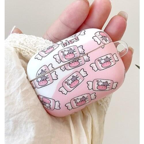 Cute Earphone Bag with Milk Candy Pattern Case for Apple Airpods 12 Wireless Earphone Protection Charging Box for Airpods Pro