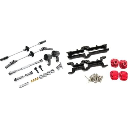 Steel Gear Bridge Axle Gear Steering Cup Kit for MN D90 D91 MN99 MN99S & Metal Front and Rear Bridge Axle Housing Case