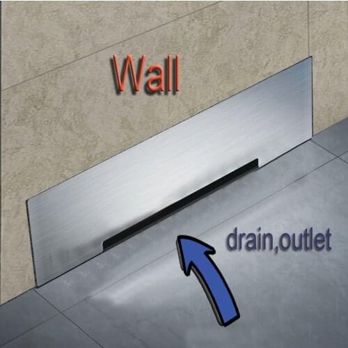 Wall Floor Drain Large-Traffic Stainless Steel 30cm Bathroom Accessories Shower Drainage Big Flow Rate Refuse Nasty Smell
