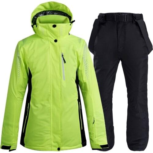 Unisex Thermal Winter Ski Suit Men Women Windproof Waterproof Skiing and Snowboarding Jacket Pants Suit Male Snow Skiing Jackets