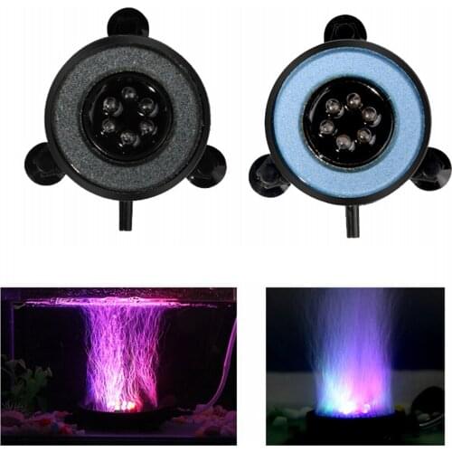 LED Aquarium Color Changing Waterproof Light Underwater Submersible Air Bubble Lamp for Fish Tank Decoration 100-240V EU/US Plug