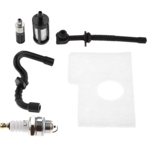 6Pcs/set Chainsaw Air Filter Fuel Oil Line Filter Spark Plug Kit For Stihl 017 018 MS170 MS180 MS 170 180 Chainsaw Parts