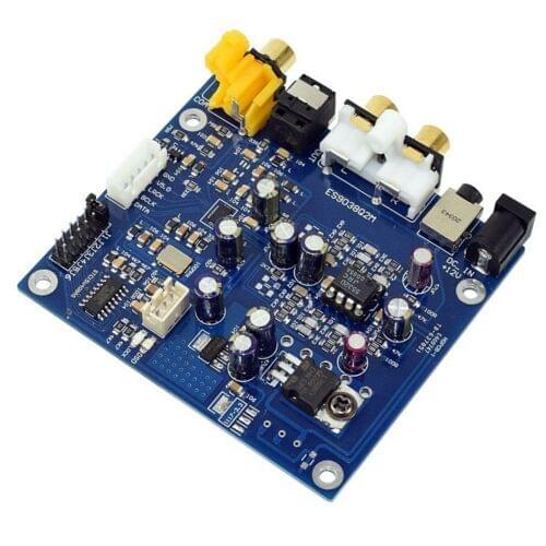 YJ-ES9038 Q2M DAC Board Fiber Coaxial Input Decoder Board DAC Fit I2S DSD 256K