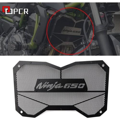 NEW Motorcycle Radiator Guard Grille Oil Cooler Cover For KAWASAKI NINJA650 NINJA 650 2017 2018 2019 2020 BLACK Water tank guard
