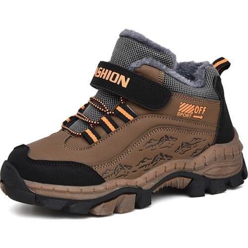 Winter Children Shoes For Kids Sneakers Boys Causal Shoes Warm Plush Lining Anti-slippery Hiking Fashion tenis infantil 2020