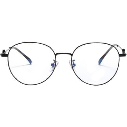 1PC Adult Retro Anti Blue Light Glasses Frame Metal Round Optical Sepectacles Plain Eyeglasses Eyewear for Men Women Unisex