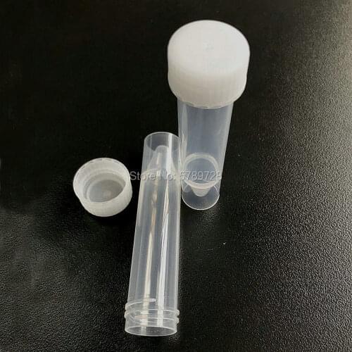 100pcs 200pcs 7ml Plastic flat bottom freezer tube without scale Laboratory frozen sample tubes with Leakproof threaded cap