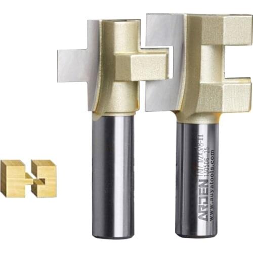 2pc/set ECONOMY TONGUE & GROOVE ASSEMBLY Tongue Groove Bits Arden Router Bit -1/4*1/4-I 1/4*1/4-II 1/4"Shank-Arden A1707014&24