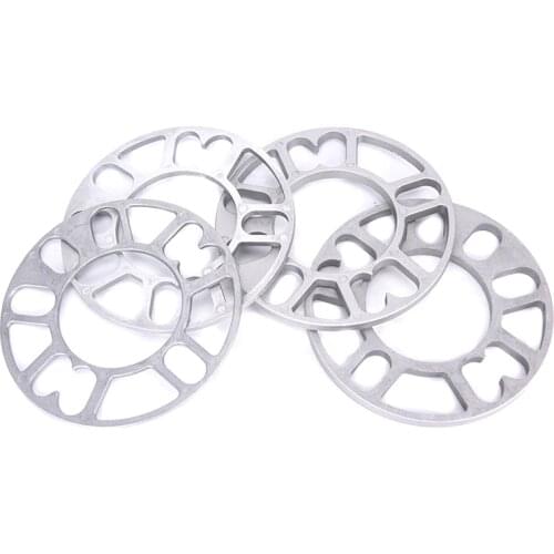 2PCS Universal Alloy 3mm 5mm 8mm 10mm Aluminum Wheel Spacer Shims Plate