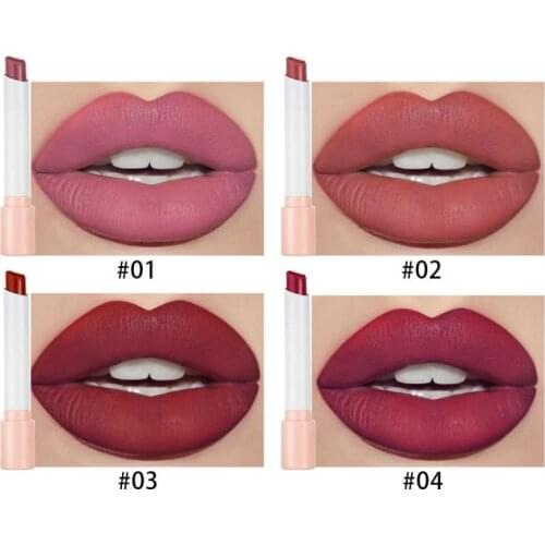 4pcs/set Creative Cigarette Shape Matte Lipstick Set Semi-matte Texture Waterproof Lipstick Set Portable Womens Surprise Gift