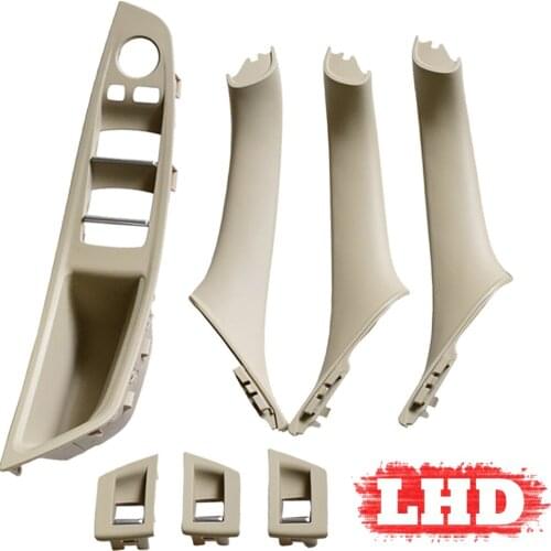 Fit For BMW F11 LCI 530d 530dx 2012-2017 7Pcs Car Styling LHD Car Interior Door Handle Inner Panel Pull Trim Cover