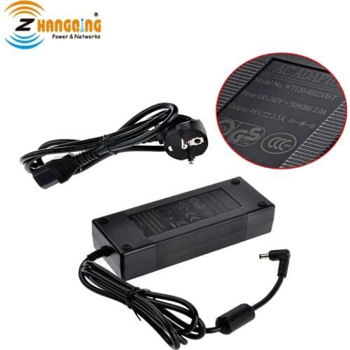 DC Power Adapter 48V 120W Power Supply US EU AU standard Plug For PoE Injector PoE Switch Security Vlotage FCC UL Approval