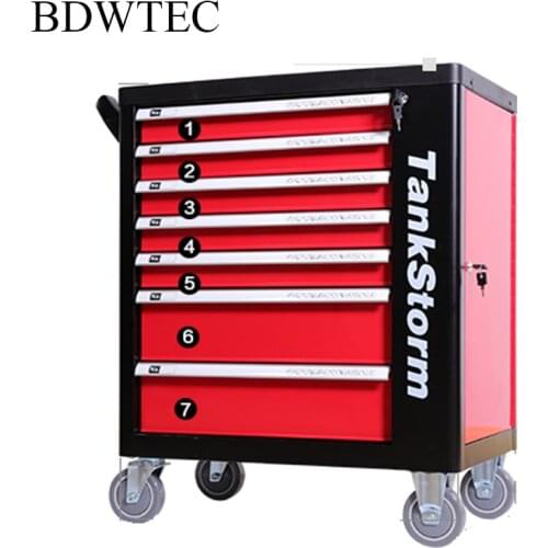 Free shipping Cabinet 140 Piece tools 7 Drawer Castor Mounted Roller