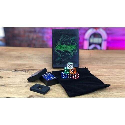 Die-Abolical V5 (Gimmicks and Online Instructions) by Steve Cook - Trick,Dice Prediction Magic Props,For Professional Magicians