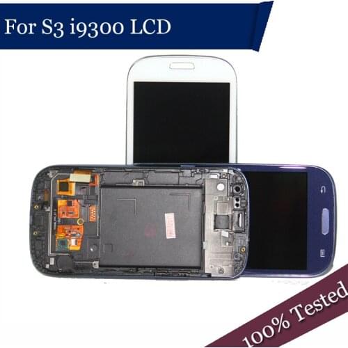 I9300 LCD screen for samsung s3 i9300 lcd display frame for samsung s3 i9300 display for samsung s3 i9300 LCD Blue