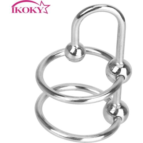 IKOKY Sex Toys For Men Urethral Plug Penis Ring Erection Enhancer Delayed Ejaculation Stainless Steel Male Masturbation