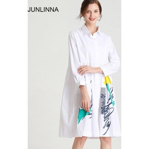 JUNLINNA Fashionable Shirt Dresses
